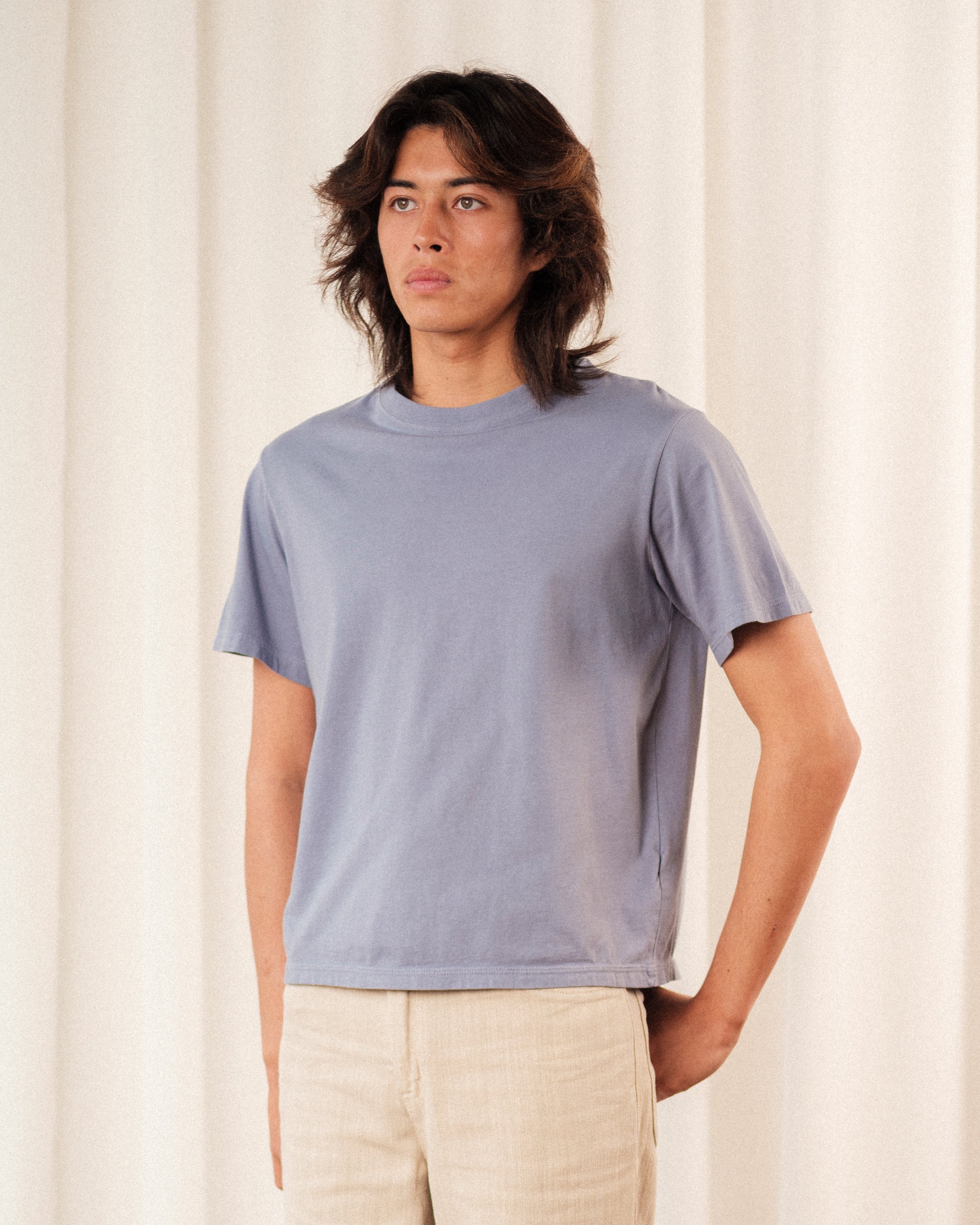 'Guerrero' Tee in Blue Granite