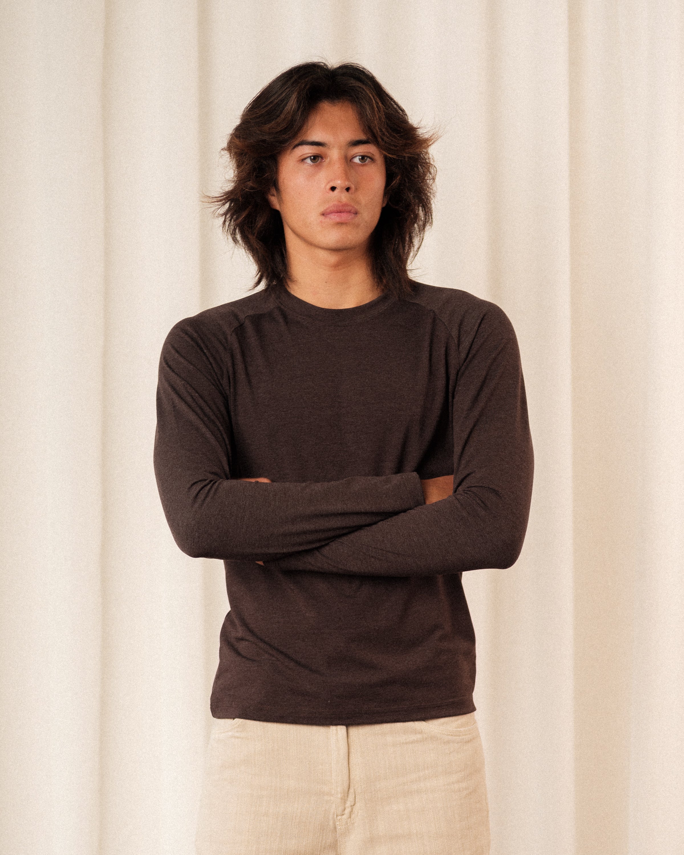 'Al' Raglan Longsleeve In Fudge