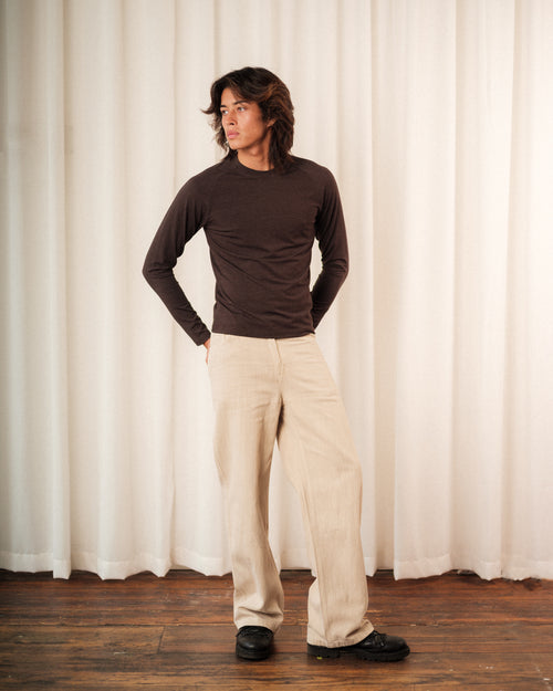 'Al' Raglan Longsleeve In Fudge