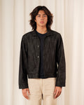 'Clinton' Jacket in Black Denim
