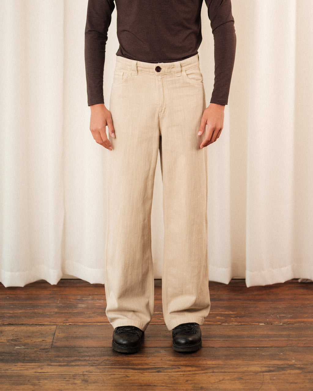 'Taylor' Jean in Almond